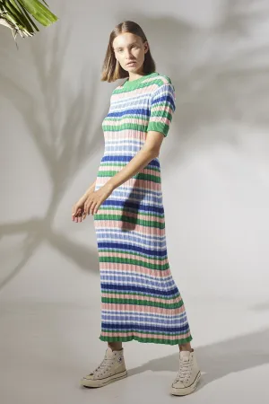 RUE STIIC WREN MAXI DRESS - RETRO STRIPE ORCHID PINK