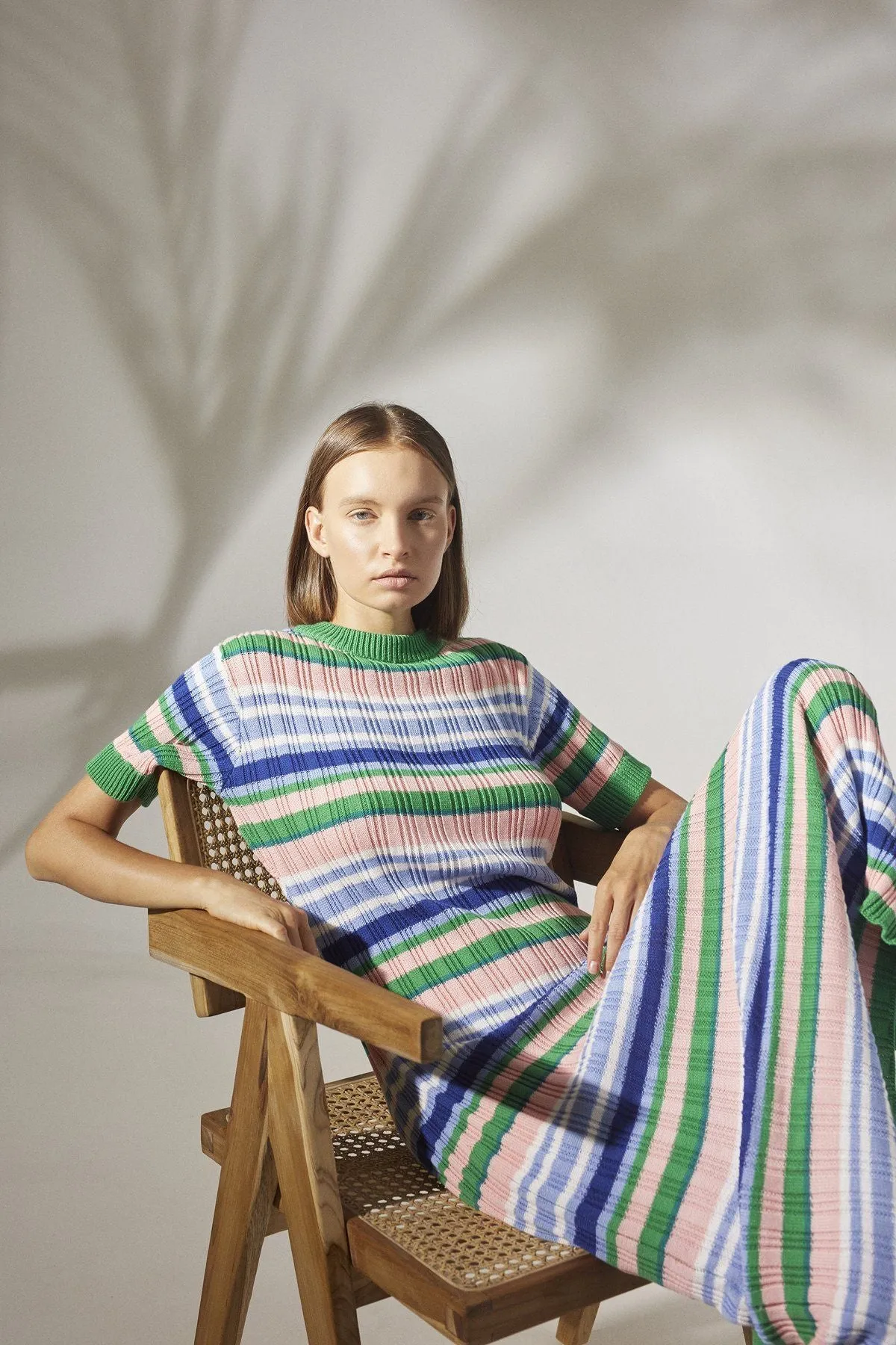 RUE STIIC WREN MAXI DRESS - RETRO STRIPE ORCHID PINK