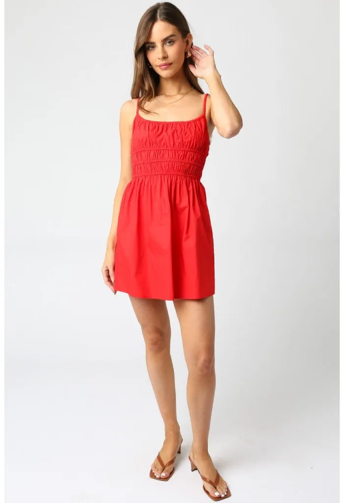 Sabrina Mini Dress-Red