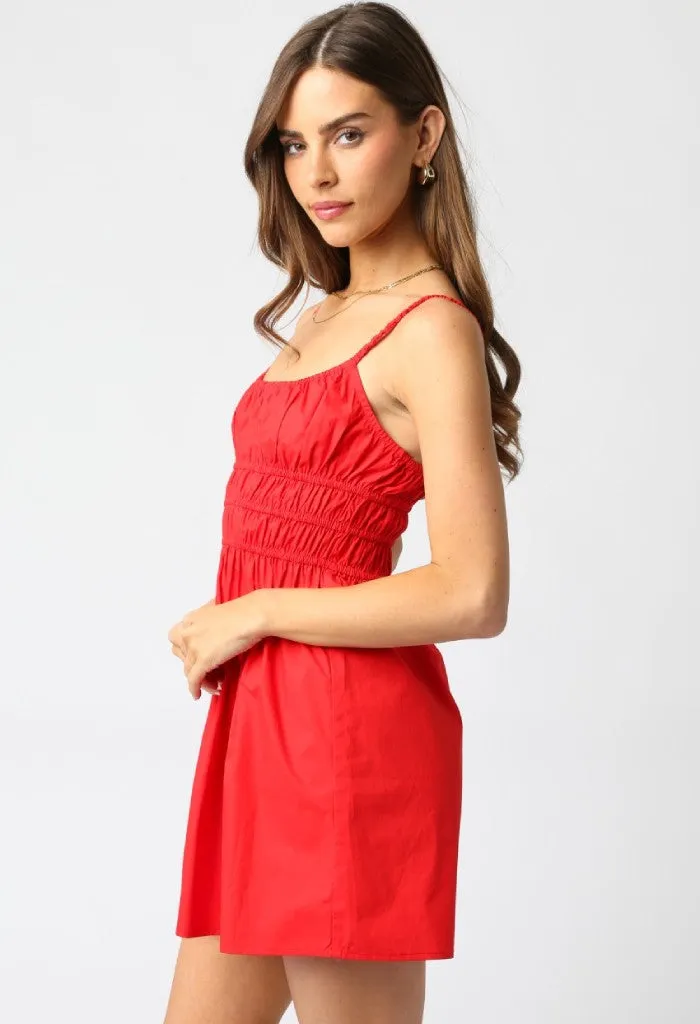 Sabrina Mini Dress-Red