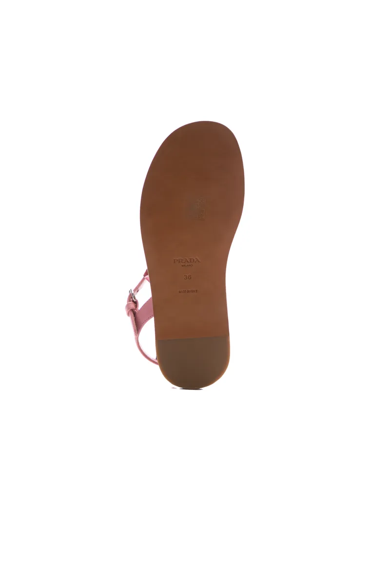 Saffiano Scarf Sandals - Size 36
