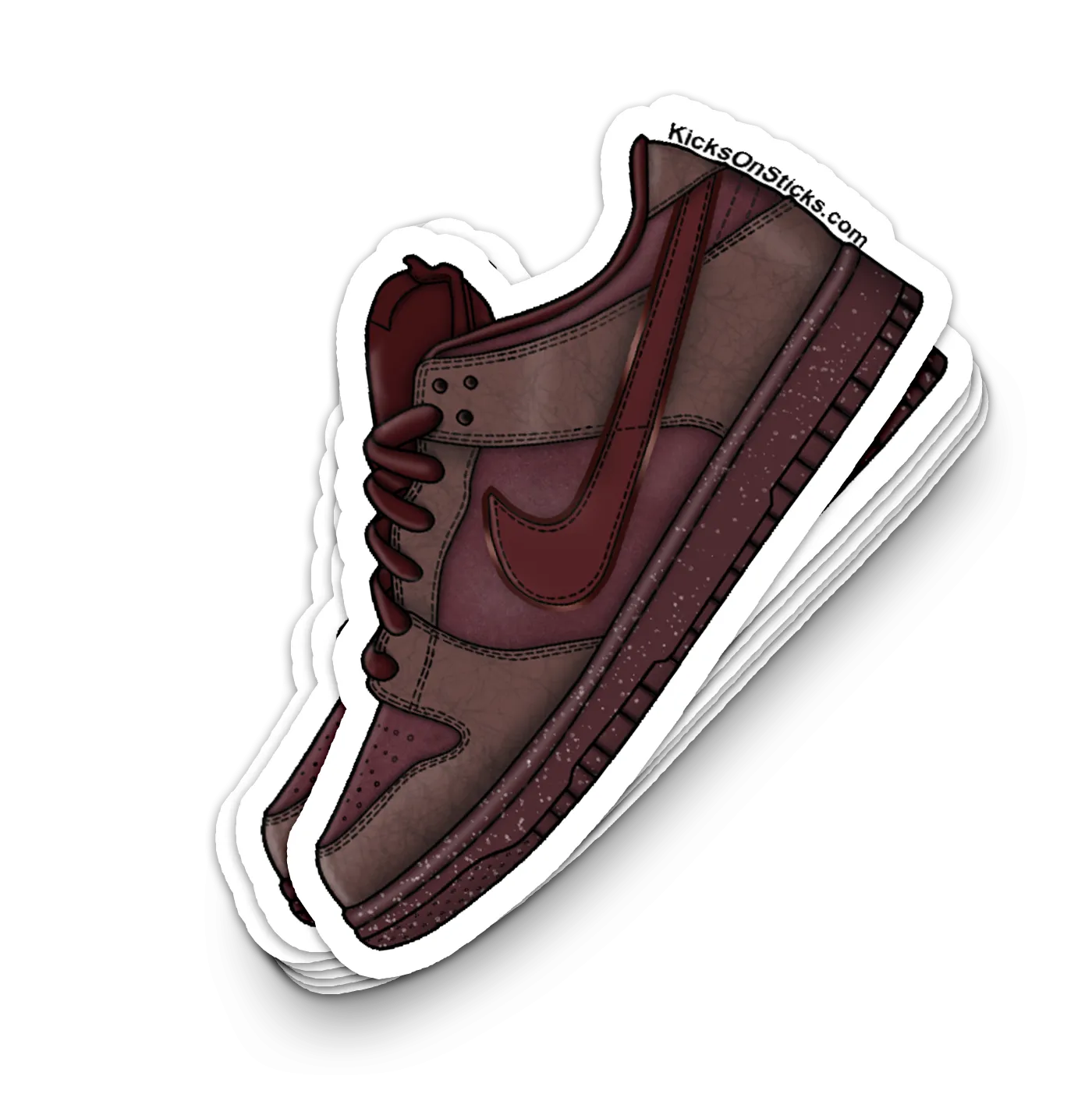SB Dunk Low "City of Love Burgundy" Sneaker Sticker
