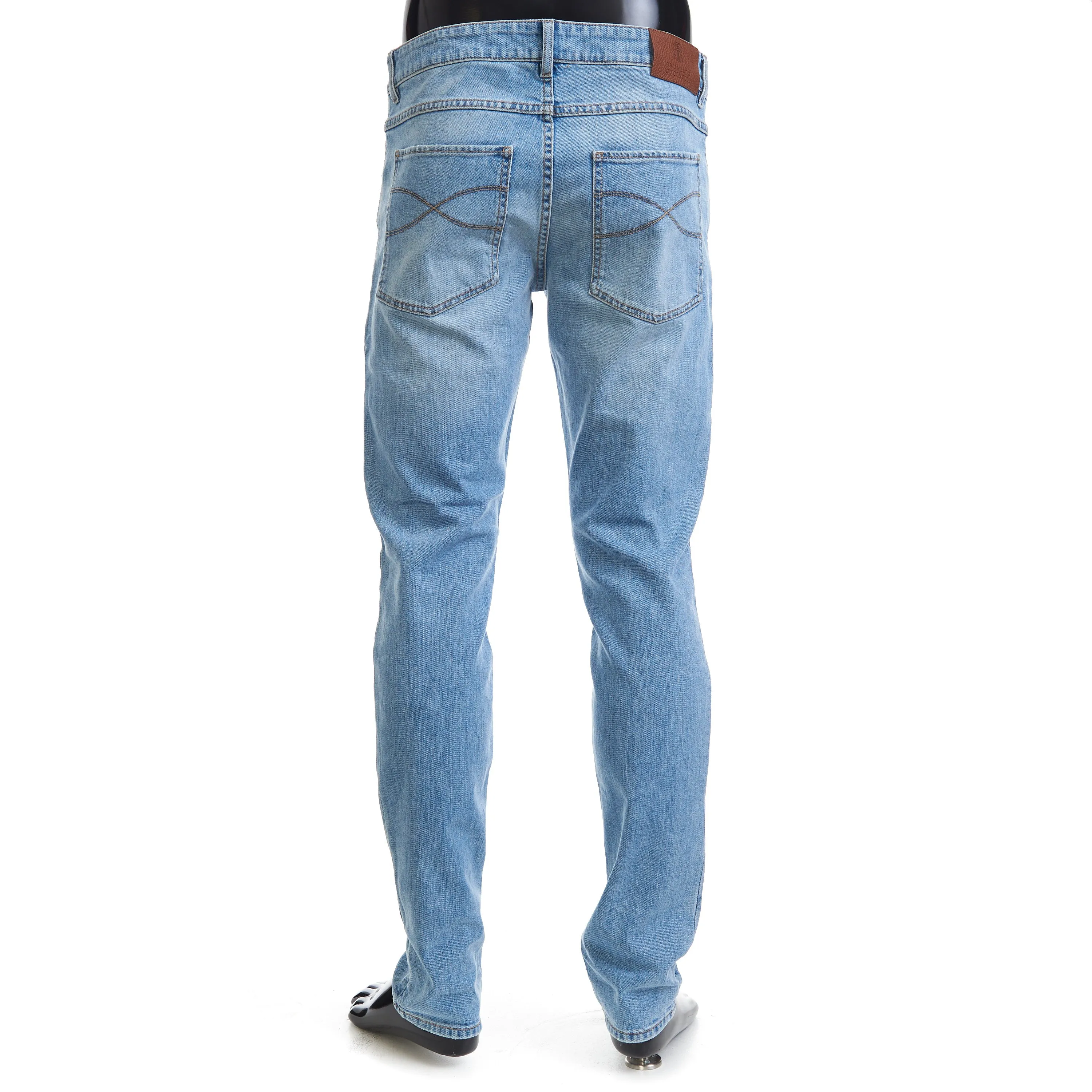 Slim Fit Five Pocket Jeans Trousers In Light Blue Denim