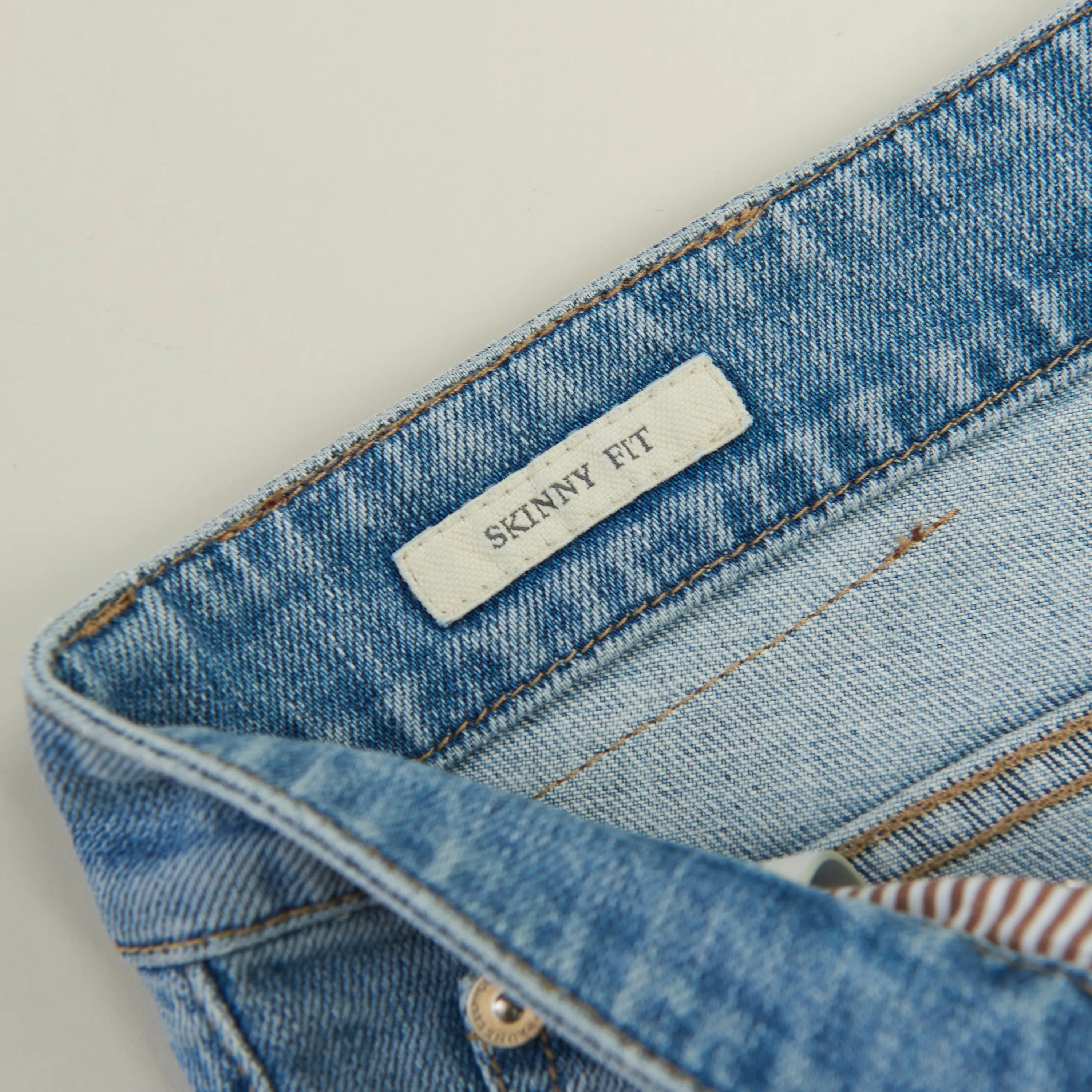Slim Fit Five Pocket Jeans Trousers In Light Blue Denim