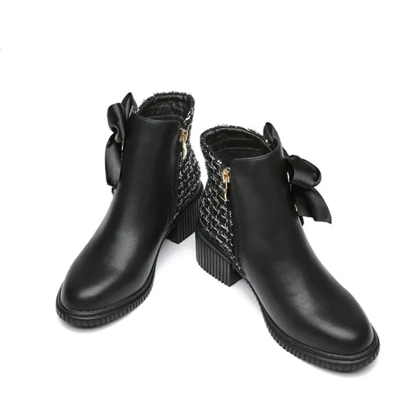 Small Feet Block Heel Dressy Ankle Boots GS205