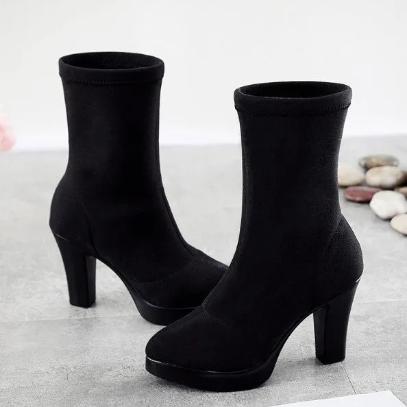 Small Size Stretch Boots For Women DS38