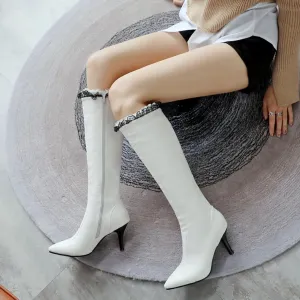 Small Size Under Knee Pointy Long Boots AP173