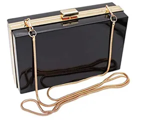 Solid Alys White Box Clutch Crossbody Bag