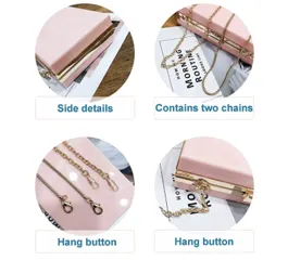 Solid Alys White Box Clutch Crossbody Bag