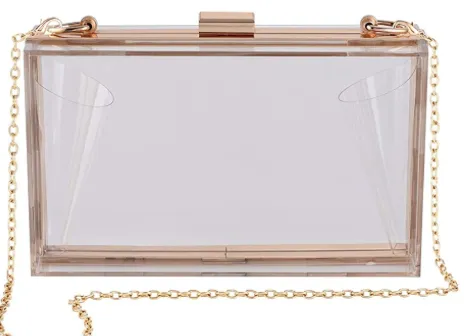 Solid Alys White Box Clutch Crossbody Bag