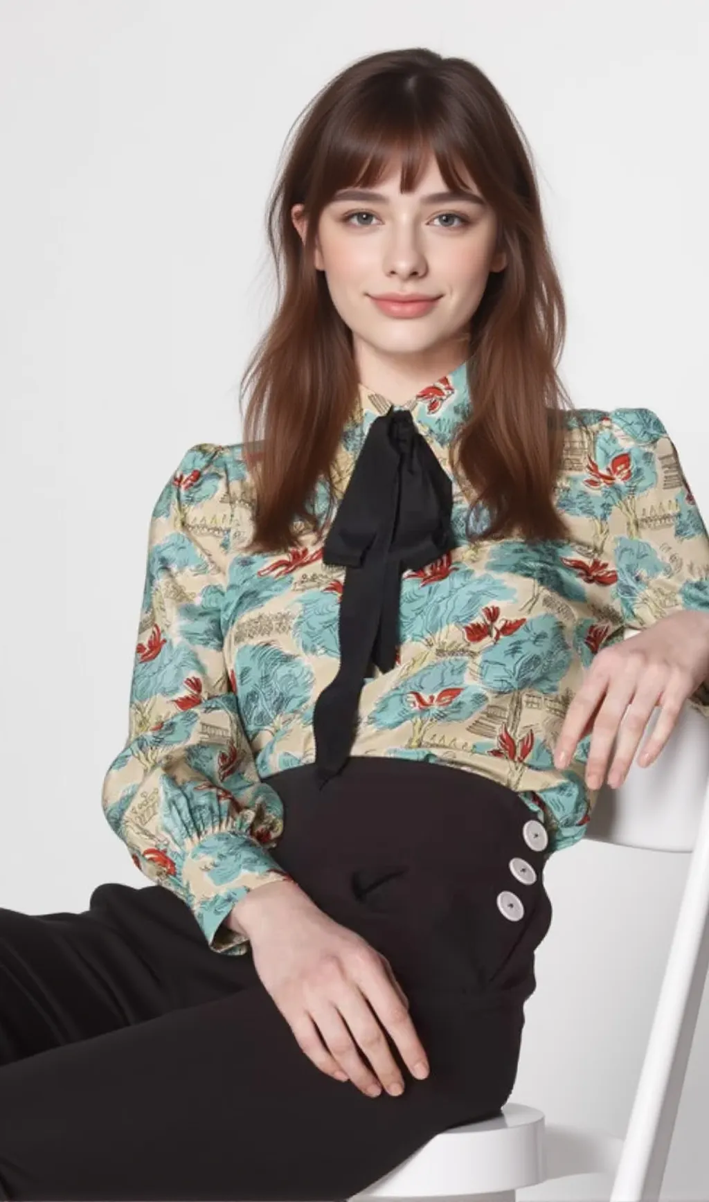 Sonya Tuileries Print Silk Shirt