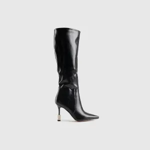 Statement High Heel Long Boot Black Car_037