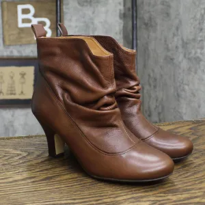 Steve Madden Womens Vintage Betsey Leather Booties Boots Brown 7.5M