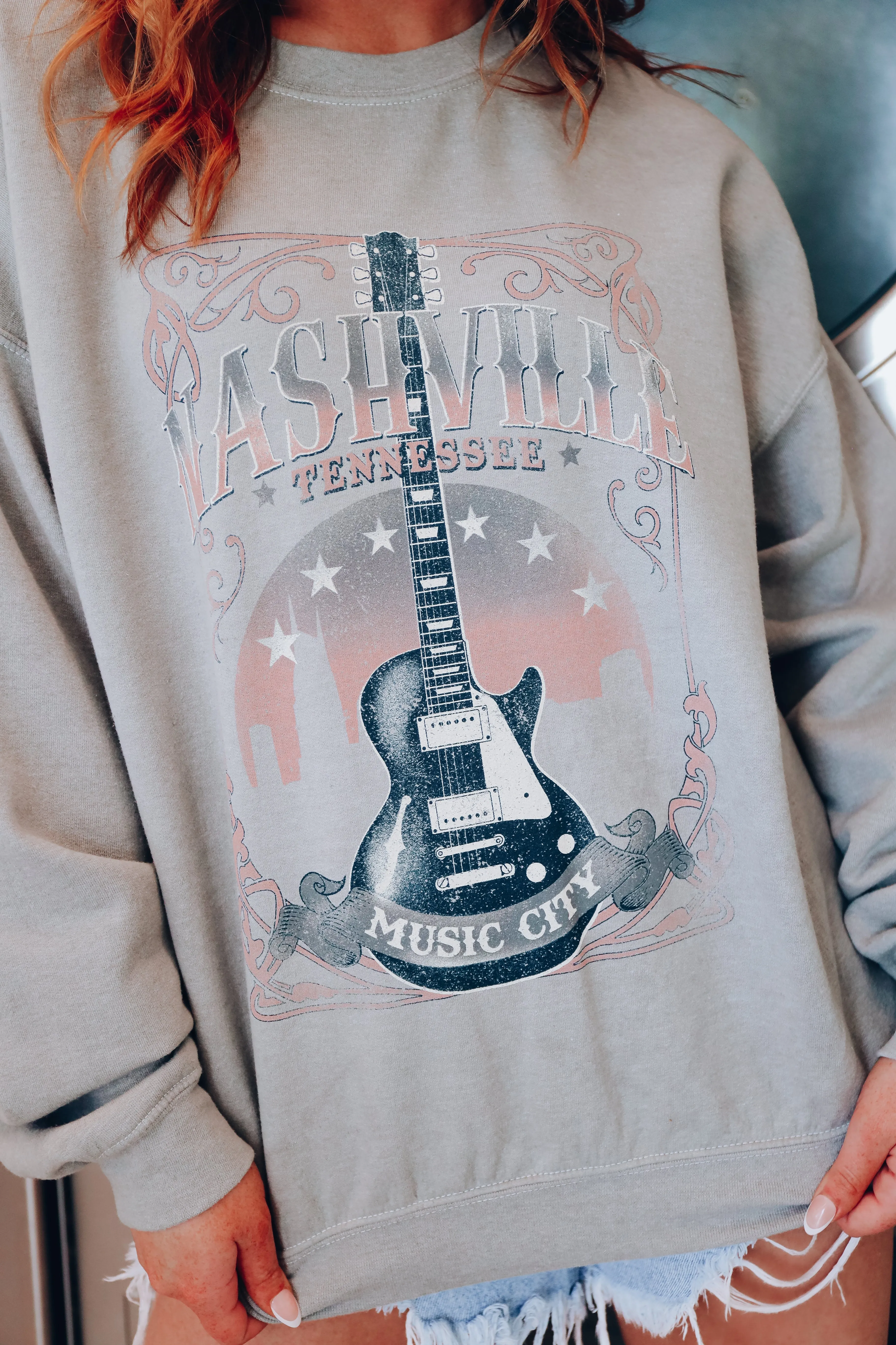 The Music City Graphic Sweatshirt - Olive