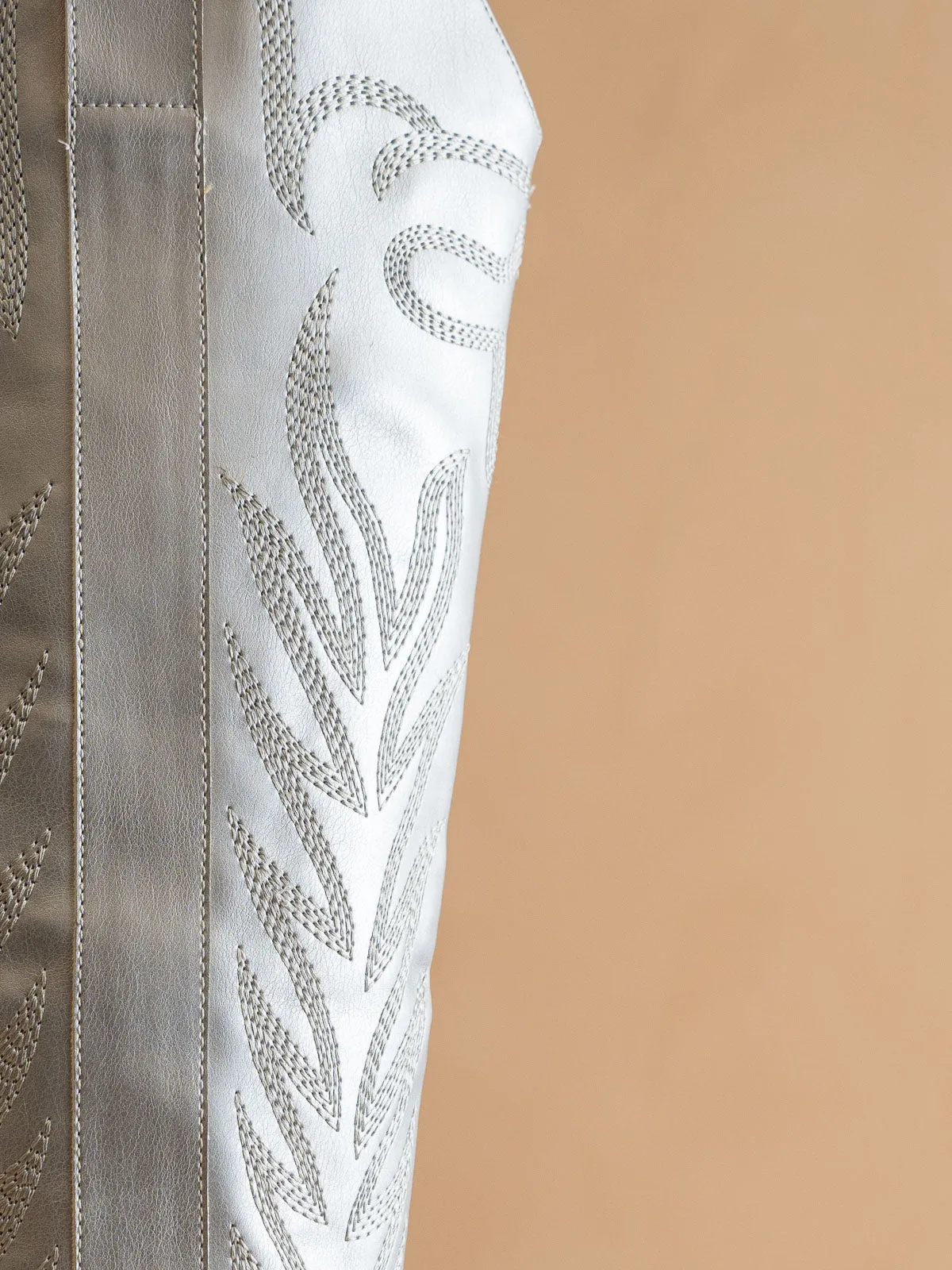The Samara | Silver Embroidered Tall Boot