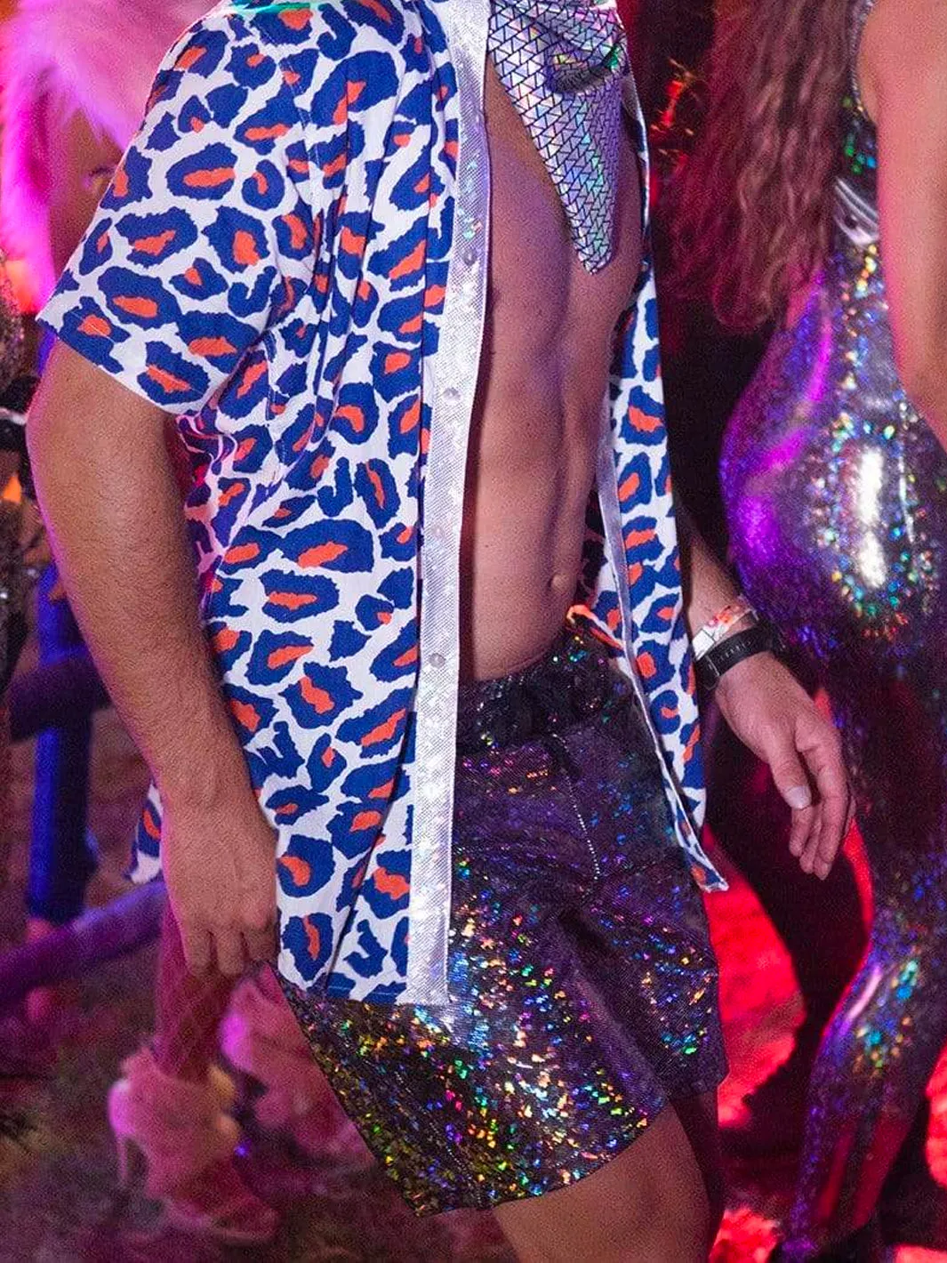 ULTIMATE HOLOGRAPHIC MENS SHORTS - SILVER