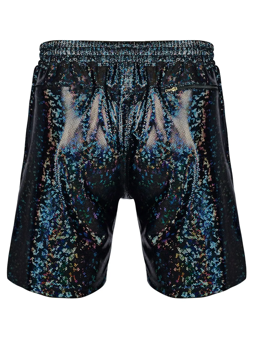 ULTIMATE HOLOGRAPHIC MENS SHORTS - SILVER