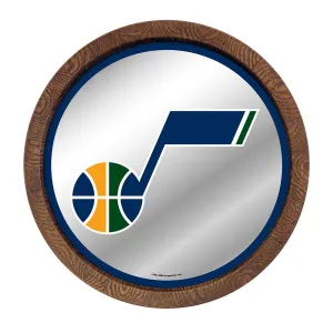 Utah Jazz: "Faux" Barrel Top Mirrored Wall Sign