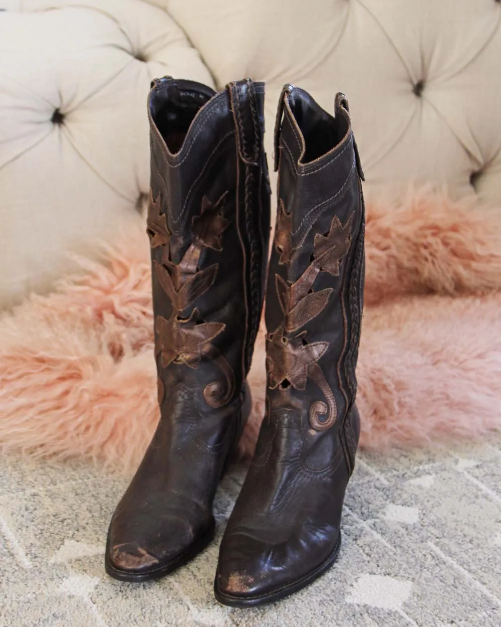 Vintage Inlaid Boots