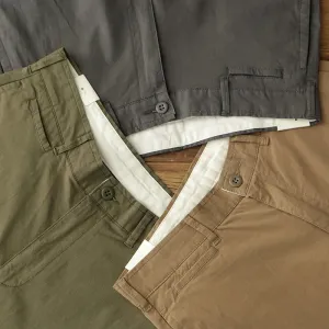 Washed Thin Compatible Dad Pants - Men's Fashion Casual Straight Trousers in 97% Cotton