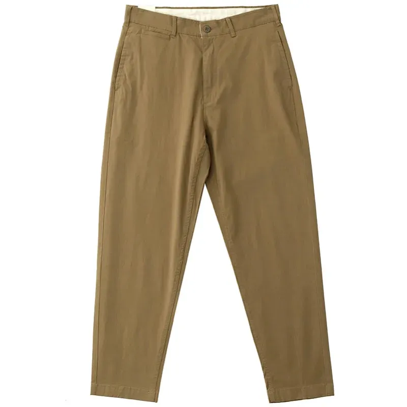Washed Thin Compatible Dad Pants - Men's Fashion Casual Straight Trousers in 97% Cotton