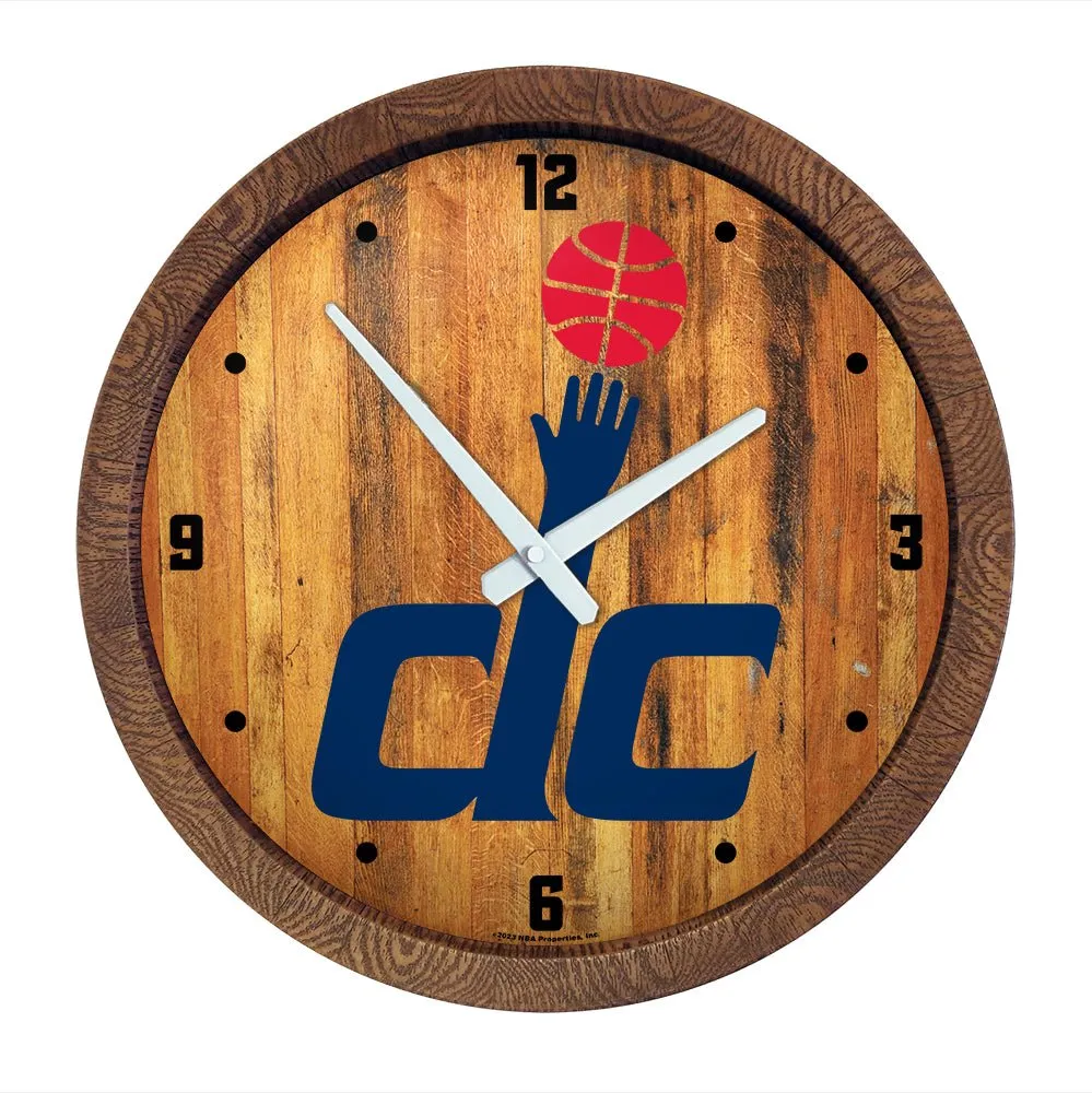 Washington Wizards: Logo - "Faux" Barrel Top Clock