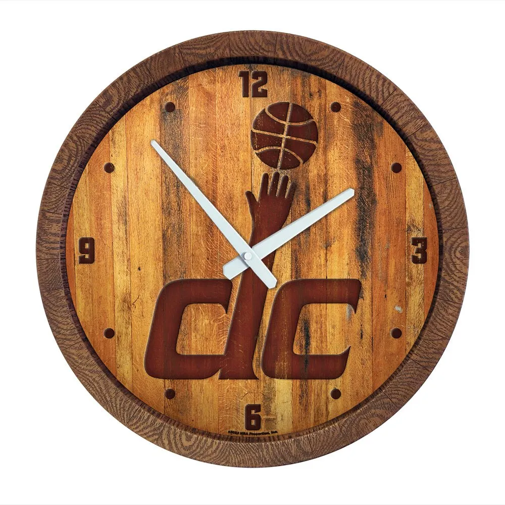 Washington Wizards: Logo - "Faux" Barrel Top Clock