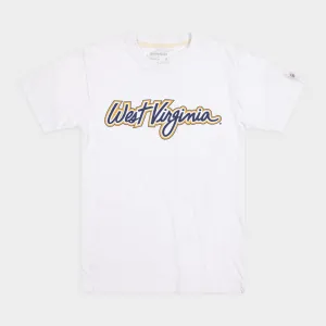 West Virginia Vintage Basketball Script Tee