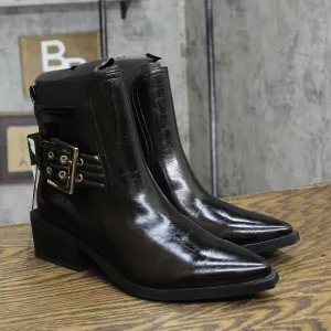 Wild Fable Giovanna Buckle Western Ankle Boots Memory Foam Insole Black 7.5M