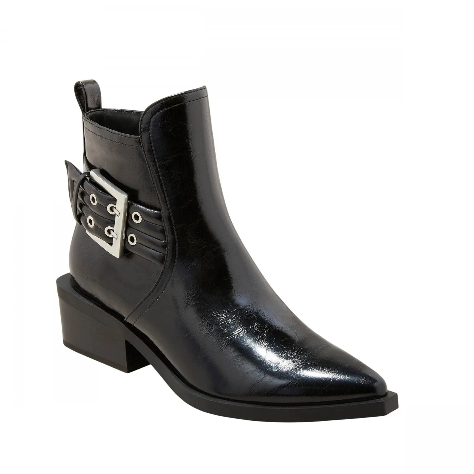 Wild Fable Giovanna Buckle Western Ankle Boots with Memory Foam Insole Black 6M