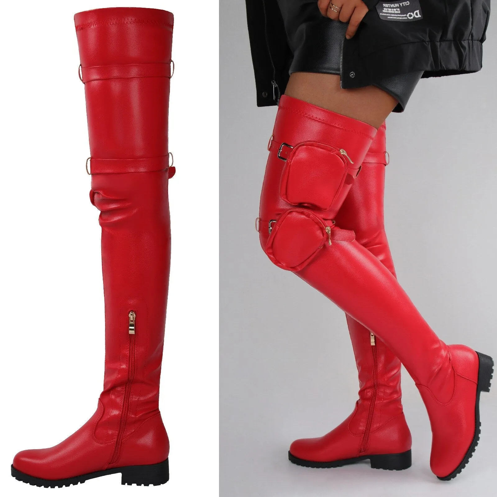 Women High Heels Shoes Winter Leather Long Boots
