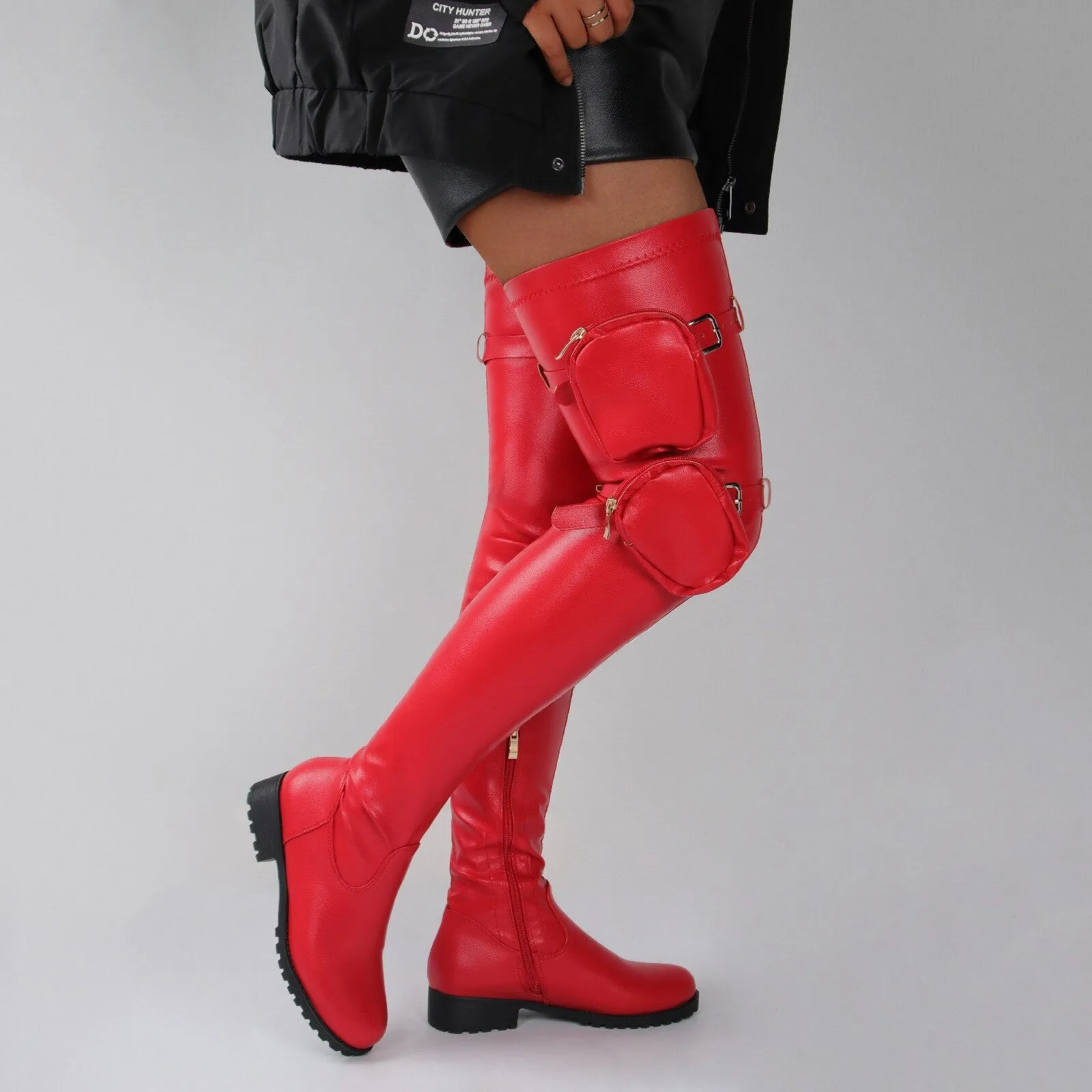 Women High Heels Shoes Winter Leather Long Boots
