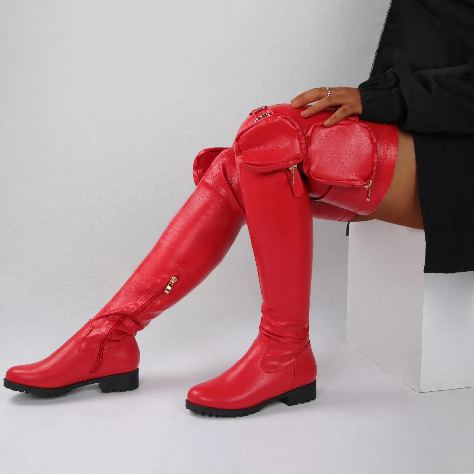 Women High Heels Shoes Winter Leather Long Boots