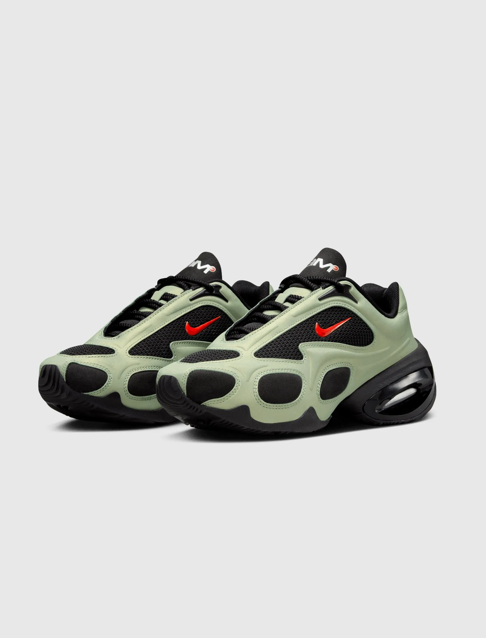 WOMEN'S AIR MAX MUSE  "BLACK/ UNIVERSITY RED/ OIL GREEN"