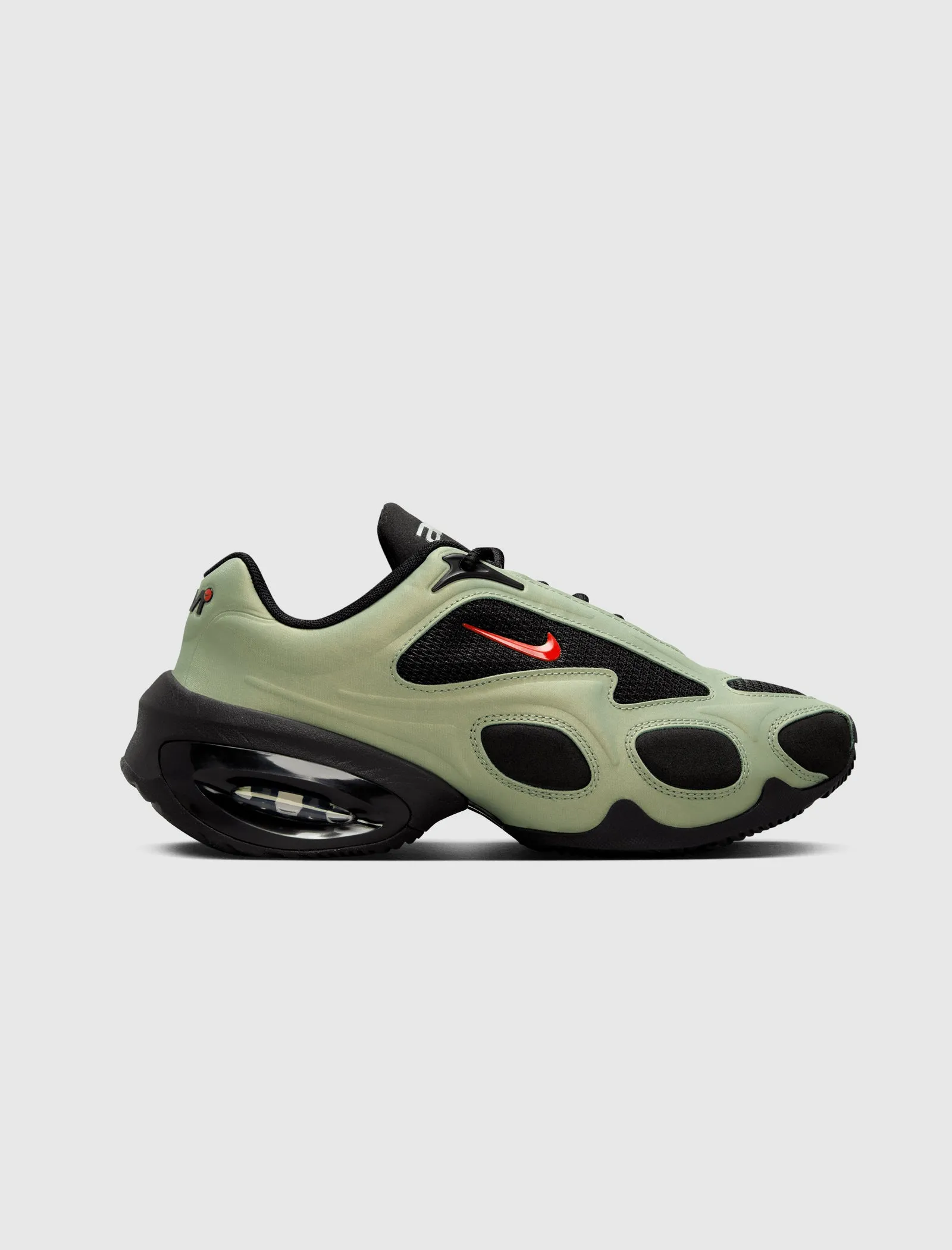WOMEN'S AIR MAX MUSE  "BLACK/ UNIVERSITY RED/ OIL GREEN"
