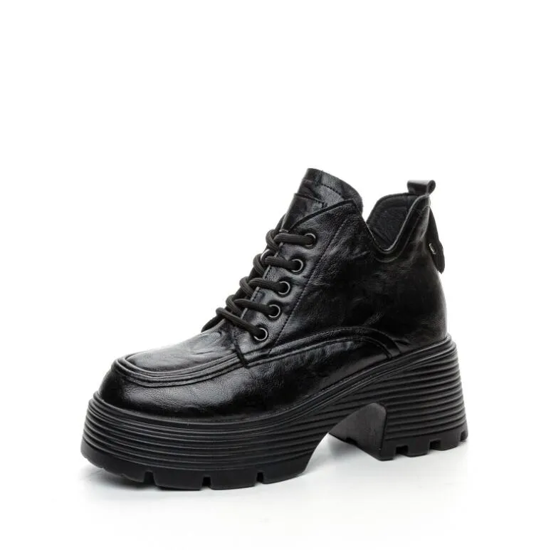 Women's Small Size Block Heel Ankle Boots TS119