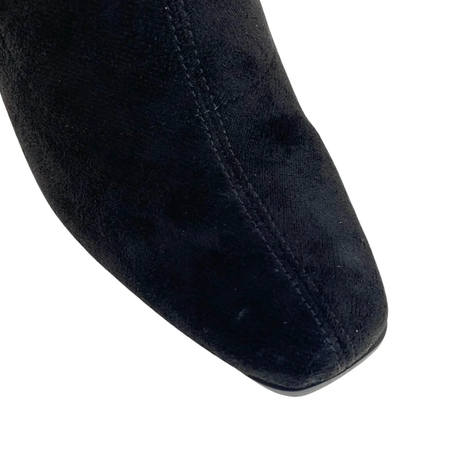 XTI Black Square Toe Sock Boots